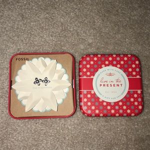 fossil earrings, never worn